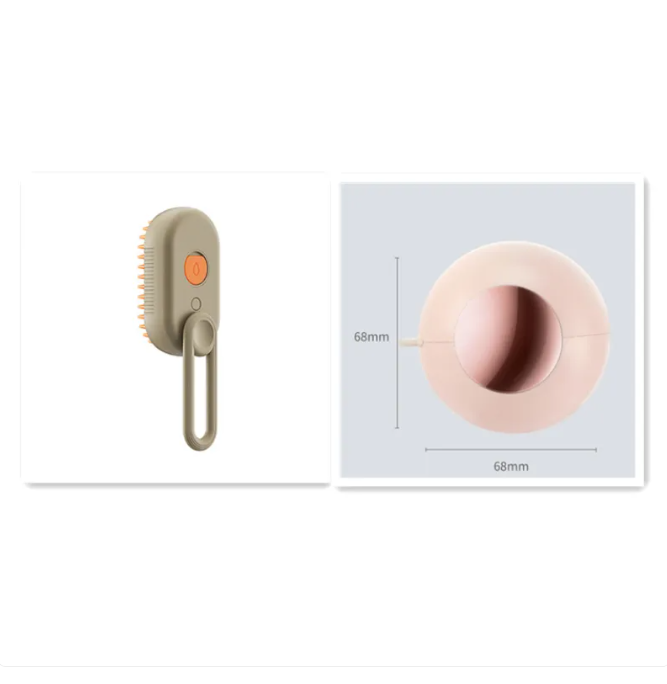 SteamPaws steam brush in Milk Brown with water tank size (68 mm)